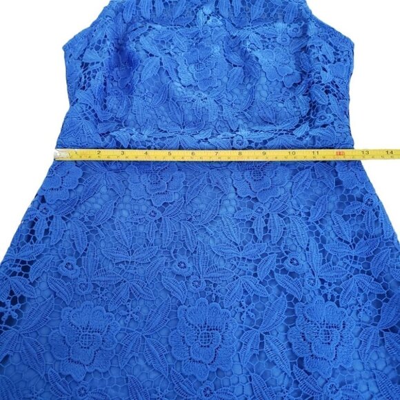 J Crew Party Cocktail Evening Lace Pencil Dress Sleeveless Royal Blue - Picture 10 of 10